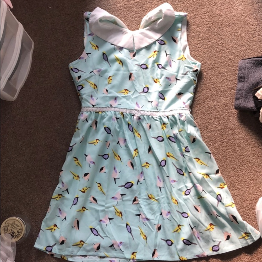 Bird print dress